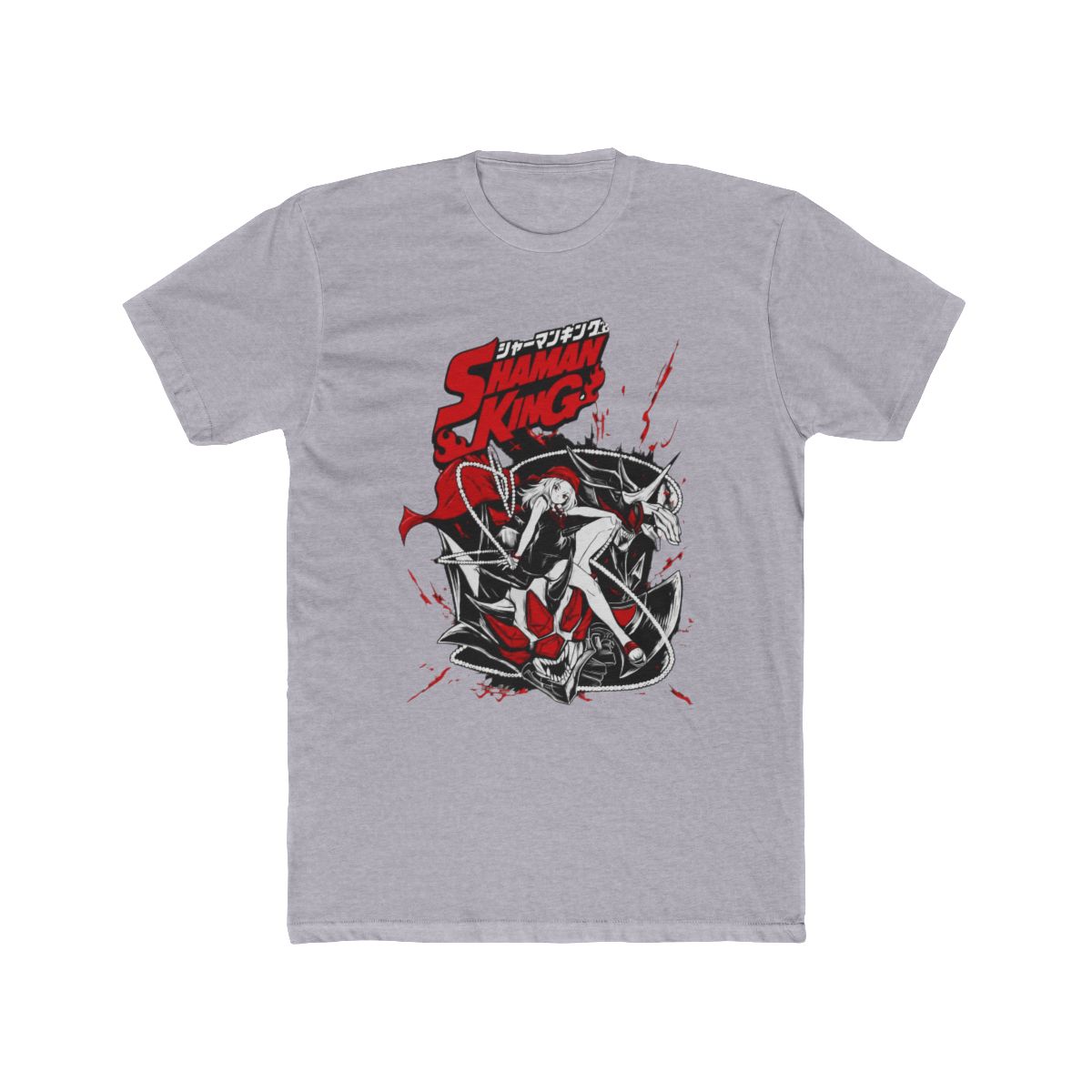 HUBGO Anime Shaman King T Shirt Merch Casual Short Sleeved T Shirt Tee, Adult, Size: 5XL, Black - alternate angle 3, merchandise