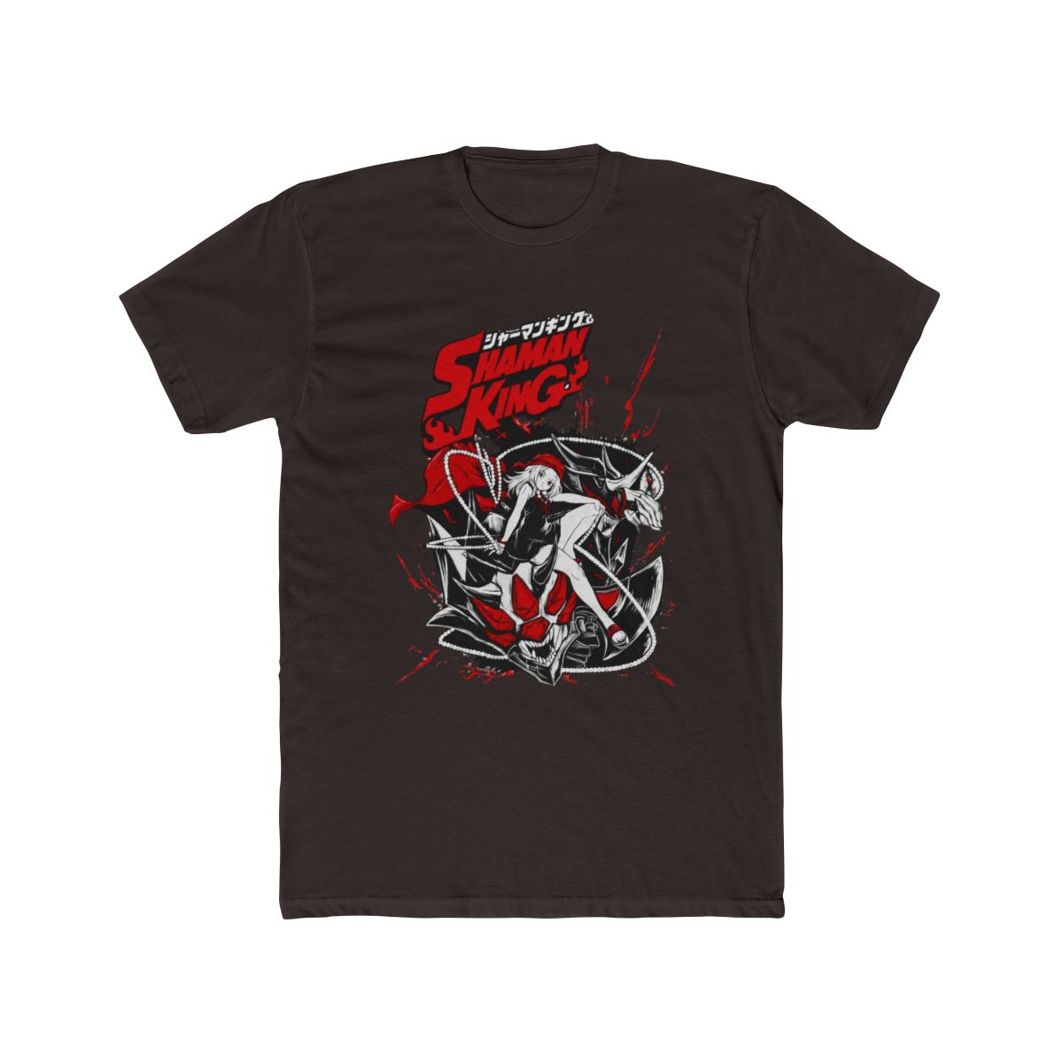 HUBGO Anime Shaman King T Shirt Merch Casual Short Sleeved T Shirt Tee, Adult, Size: 5XL, Black - alternate angle 2, merchandise