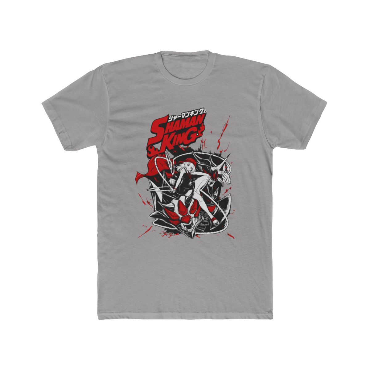 HUBGO Anime Shaman King T Shirt Merch Casual Short Sleeved T Shirt Tee, Adult, Size: 5XL, Black - Official T-Shirts merchandise