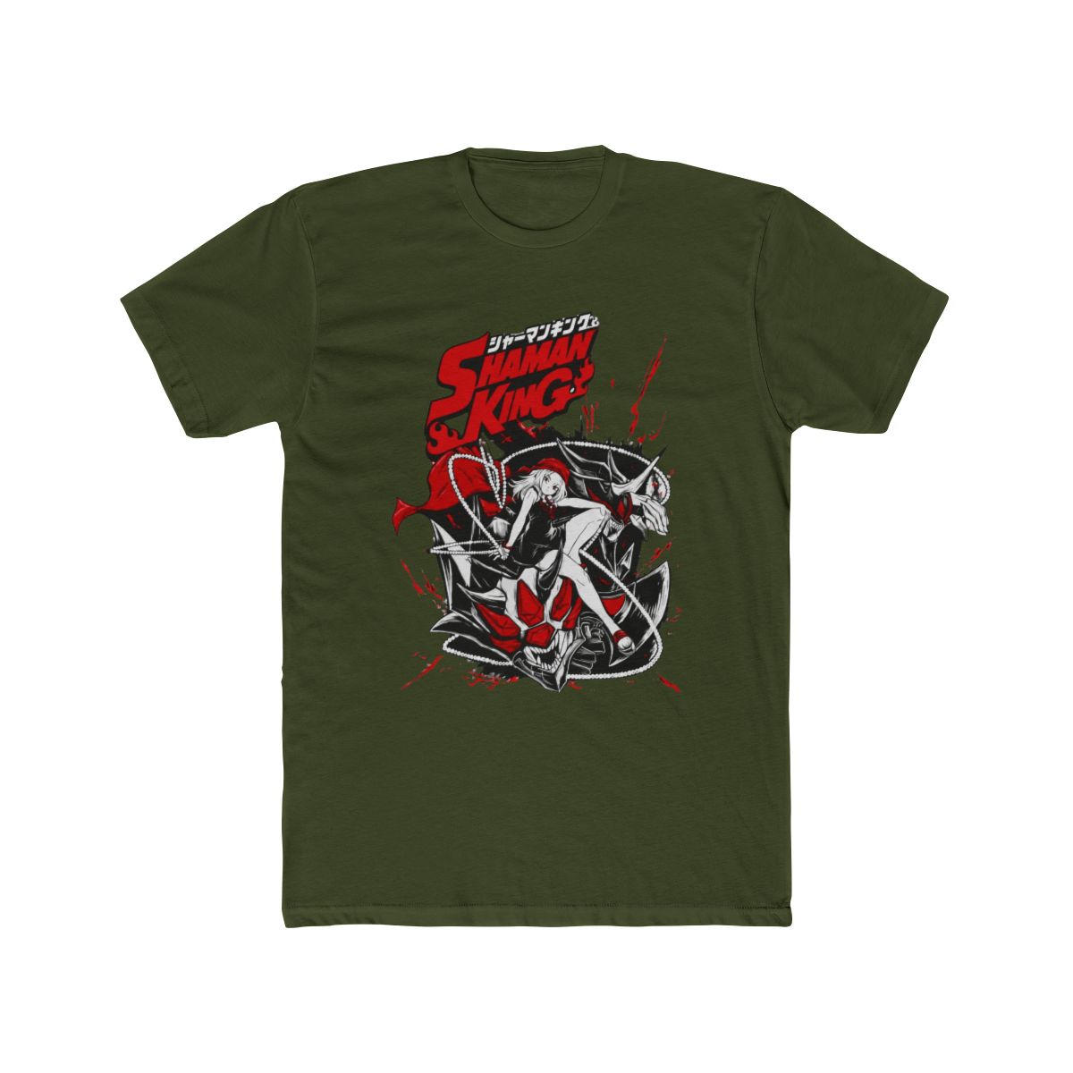 HUBGO Anime Shaman King T Shirt Merch Casual Short Sleeved T Shirt Tee, Adult, Size: 5XL, Black - alternate angle 4, merchandise